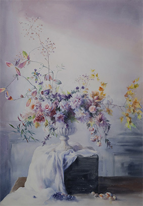 14. Flower's Whisper No.9, 2021, 纸面水彩, 114 x 78 cm