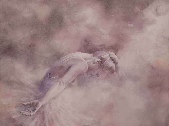 7. Memory of Ballet No.4, 2022, 纸面水彩, 75 x 55 cm