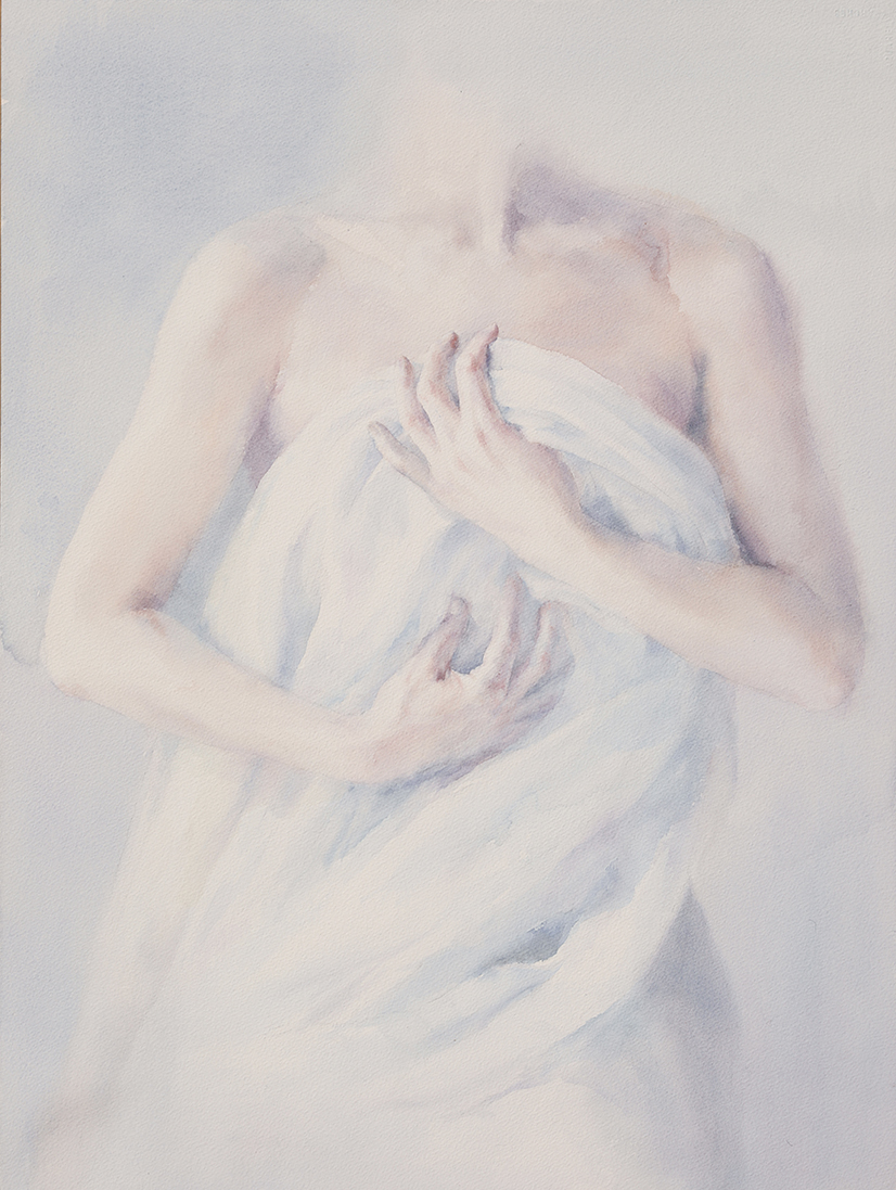 RICHARD CHAO, 白, 纸面水彩，75 x 55 cm